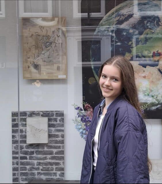 Frederique tijdens kunstroute